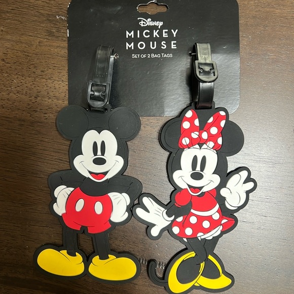 Disney Accessories - Disney Mickey And Minnie Mouse Set of Two Bag Tags